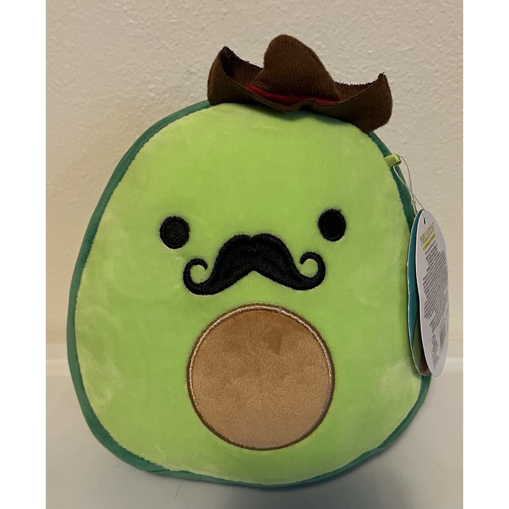 SQUISHMALLOW 7" Austin The Avocado Cowboy Mustache Plush Toy Rodeo NWT